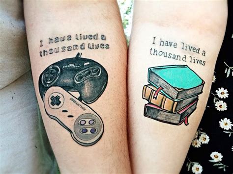 gamer couple tattoos|cute matching couple tattoos.